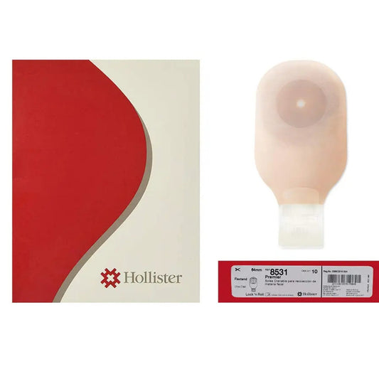 BOLSA COLOSTOMIA 8531 PLANA REC: 64mm ULTRA TRANSPARENTE CON MARCO ADHESIVO FLEXTEND