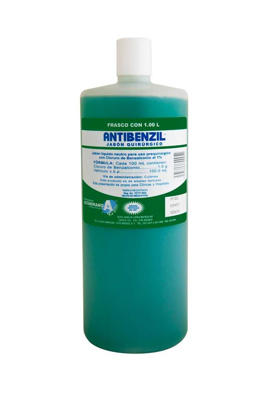 ANTIBENZIL JABON QUIRURGICO | CONTENIDO: 1 Lt