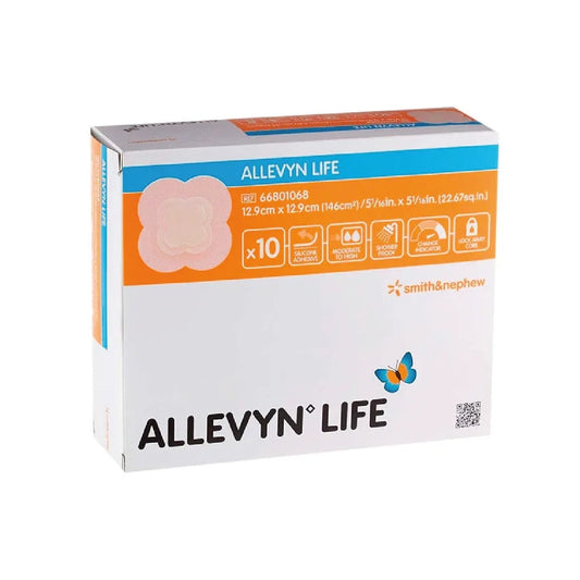 ALLEVYN LIFE 12.9x12.9CM APÓSITO HIDROCELULAR ADHESIVO DE SILICONA