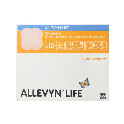 ALLEVYN LIFE 15.4x15.4CM APÓSITO HIDROCELULAR ADHESIVO DE SILICONA