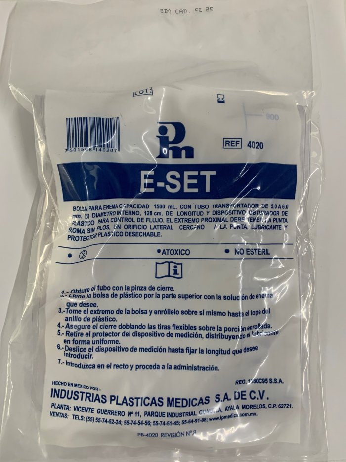 BOLSA PARA ENEMA 1500 ML 4020