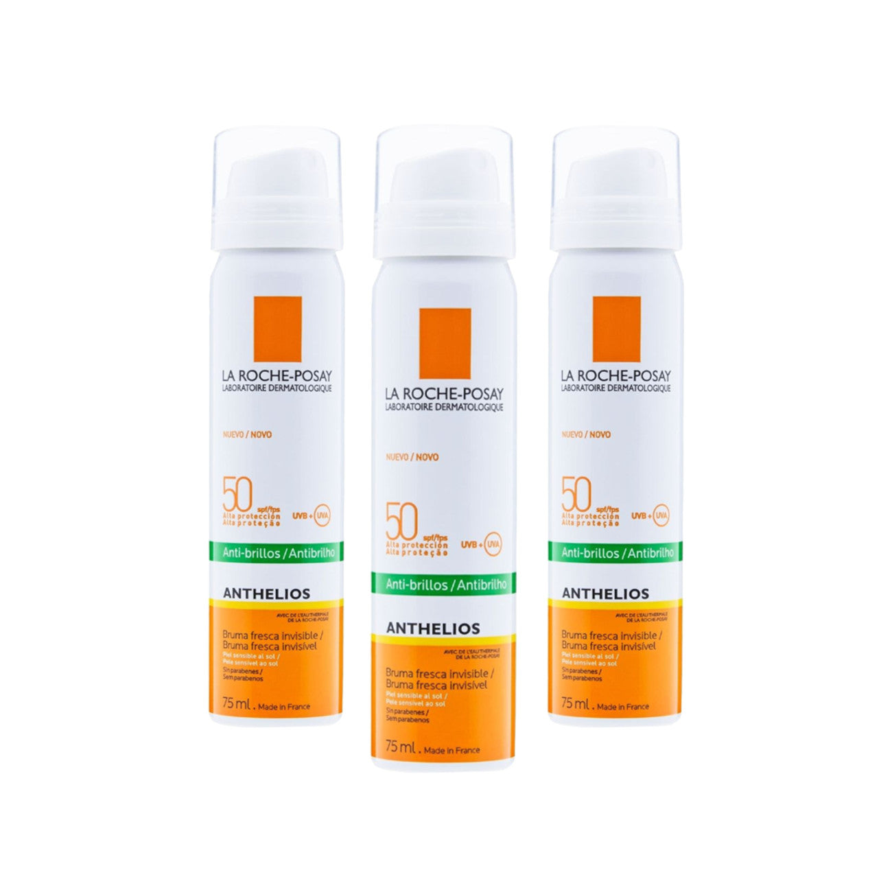 PROTECTOR SOLAR EN SPRAY ANTHELIOS FP50 (3 PIEZAS)