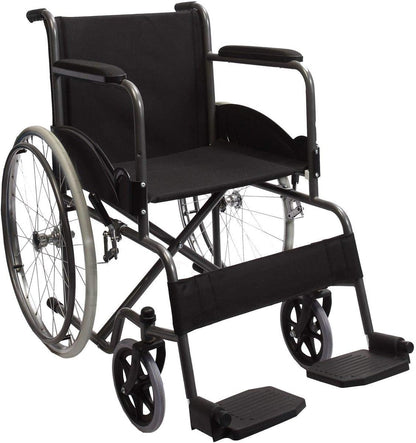 Mobicare Silla de Ruedas Adultos Plegable Ligera Llanta Todo Terreno Cómoda Freno de Mano