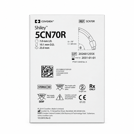 CANULA TRAQUEOSTOMIA SHILEY 5CN70R AD C/G N/F | MEDIDA: 7.0 (D.I 7.0 D.E 10.1  L. 68 C.I 6.0)