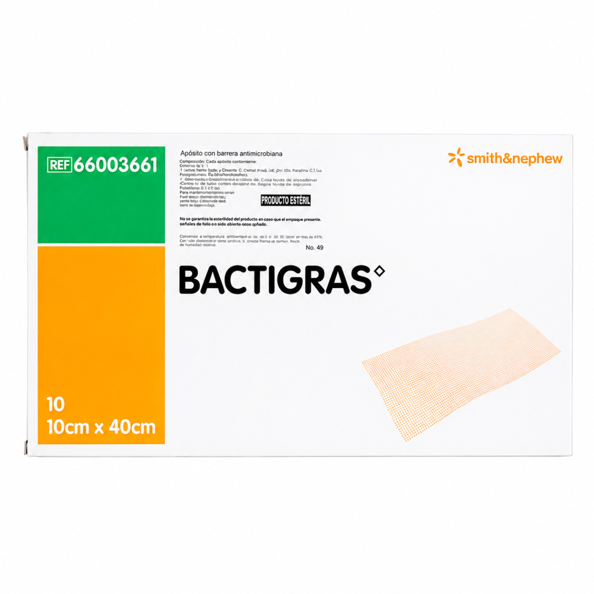 BACTIGRAS 10x40CM GASA PARAFINADA