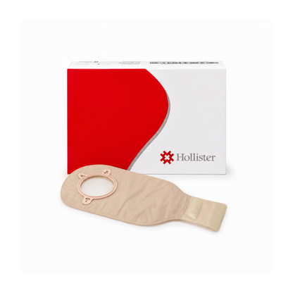 BOLSA COLOSTOMIA 18114 DE 2 PZAS NEW IMAGE SIN FILTRO CON CIERRE ARO: 70MM  FRENTE: BEIGE