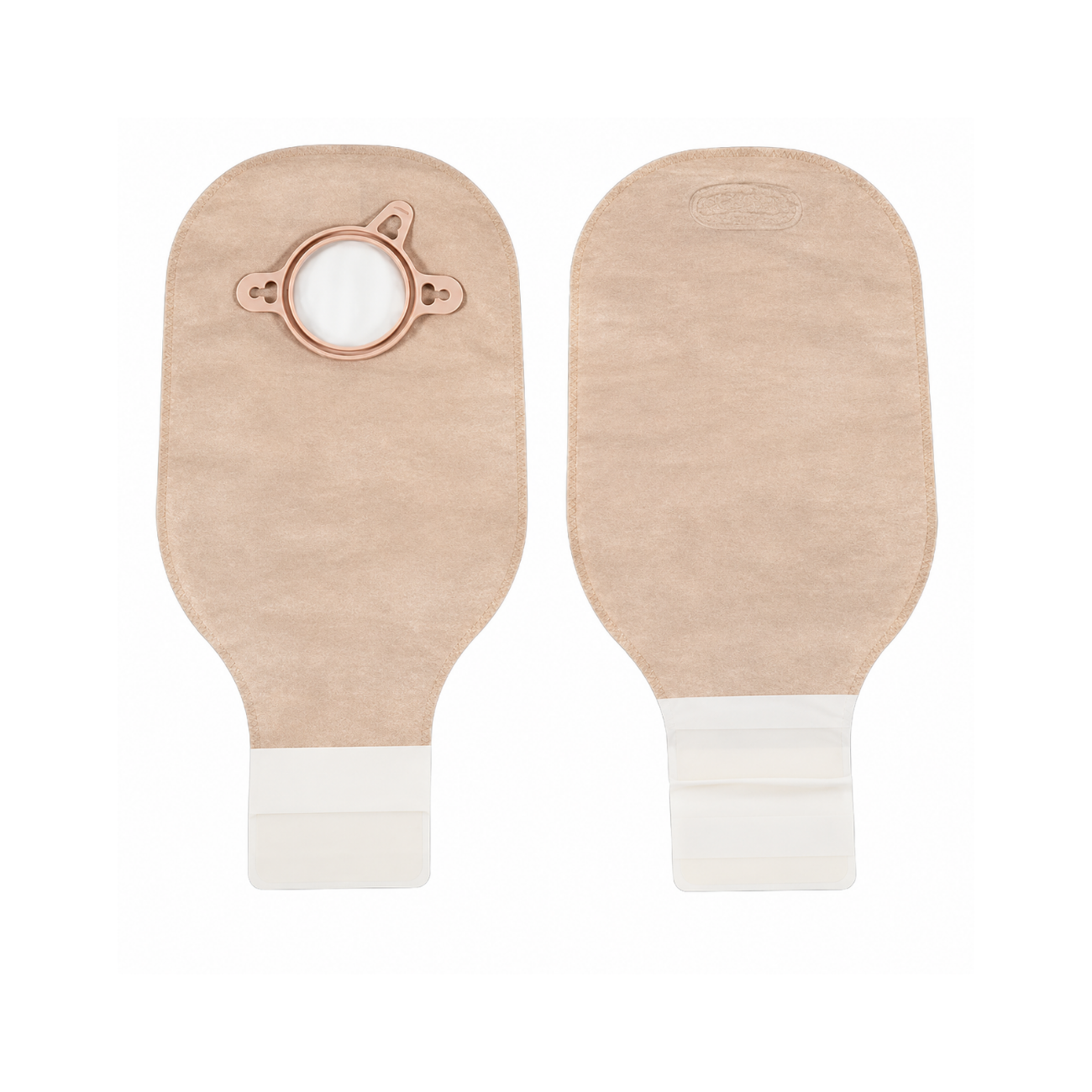BOLSA COLOSTOMIA 18182 DE 2 PZAS NEW IMAGE CON FILTRO CON CIERRE ARO: 44mm FRENTE:BEIGE