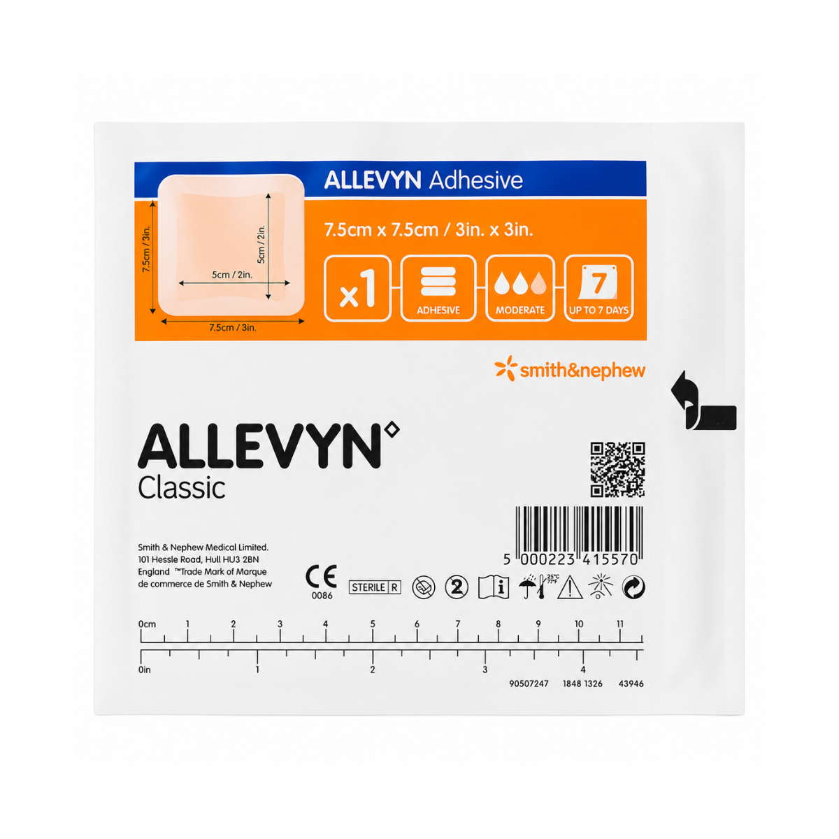 ALLEVYN ADHESIVO 7.5x7.5cm
