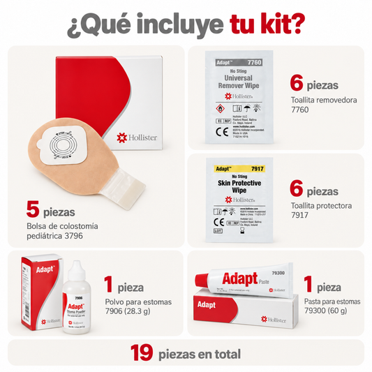 KIT HOLLISTER PACIENTE OSTOMIZADO PEDIATRICO