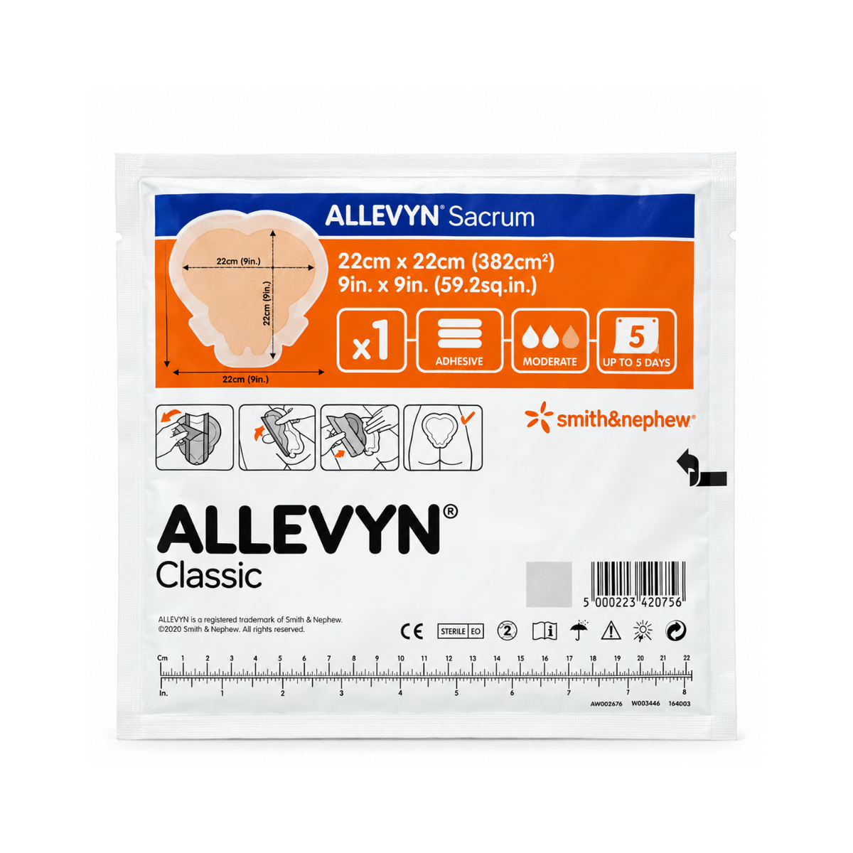 ALLEVYN CLASSIC 22x22CM SACRUM 66000451