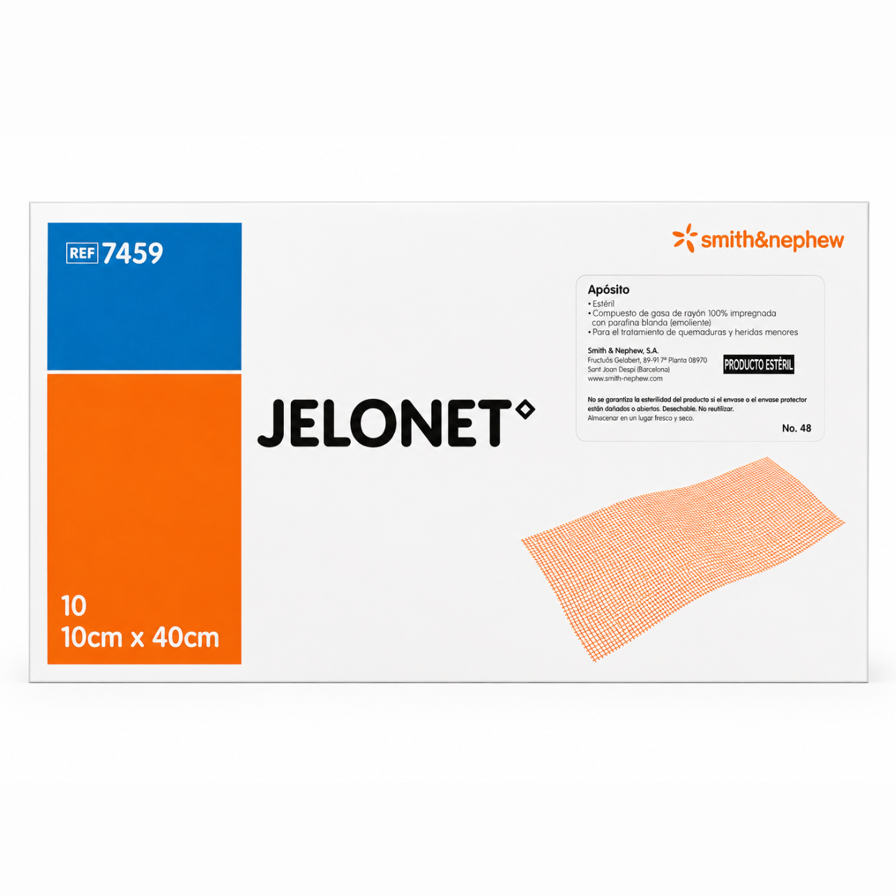 JELONET 10x40CM DE GASA PARAFINADA