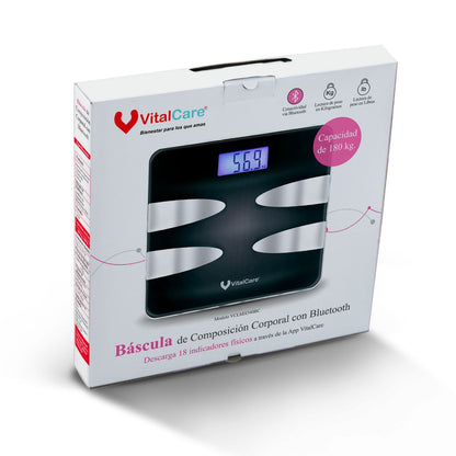 BASCULA GRASA CORP 4 ELECTRODOS C/BLUETOOTH 