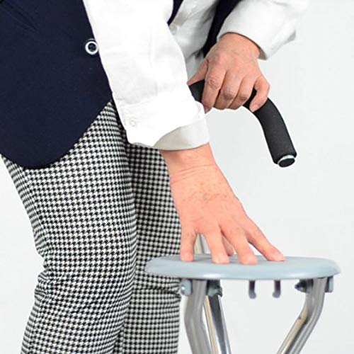 Bastón cromado con asiento